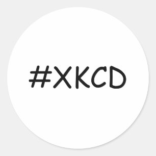 xkcd Hashtag Runder Aufkleber