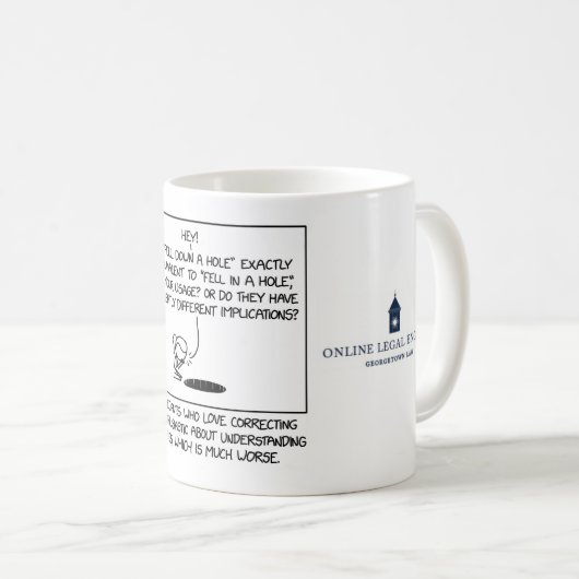 xkcd linguist Spaß - Georgetown OLE Kaffeetasse (VorderseiteRechts)