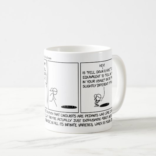 xkcd linguist Spaß - Georgetown OLE Kaffeetasse (VorderseiteRechts)