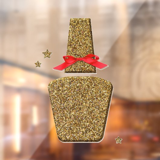 XL Golden Glitzer NAIL Salon Aufkleber (Blatt 2)