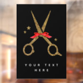 XL Golden Glitzer Scissance - Friseur Stylist Fensteraufkleber (Blatt 2)