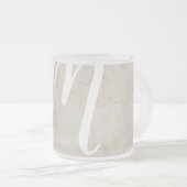 XL Monogram Seidenpapier Textur Bild Glas Tasse (VorderseiteRechts)