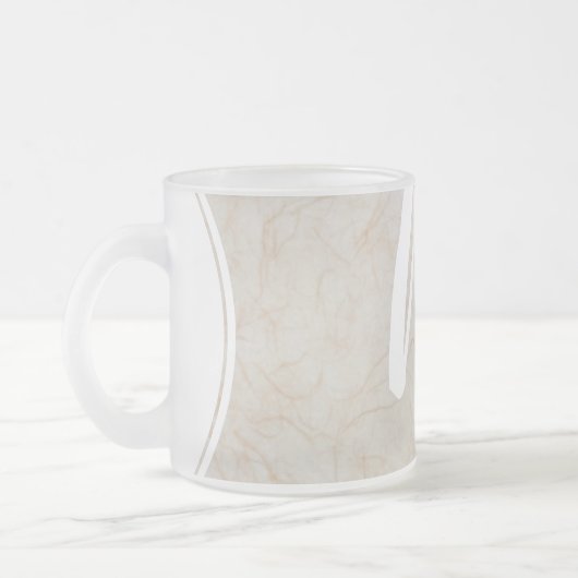 XL Monogram Seidenpapier Textur Bild Glas Tasse (Links)