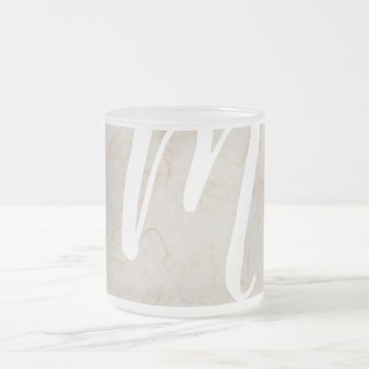 XL Monogram Seidenpapier Textur Bild Glas Tasse (Mittel)