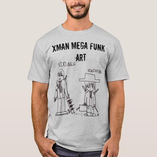 Xman Mega- Funk-Kunst T-Shirt (Vorderseite)