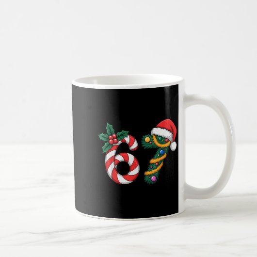 Xmas 67 Candy Canes Santa Christmas 67 Humor Kaffeetasse (Rechts)
