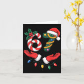 Xmas 67 Hands Gesture Candy Canes Santa Holiday Ki Karte (Gelbe Blume)