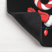 Xmas 67 Hands Gesture Candy Canes Santa Holiday Ki Mousepad (Ecke)