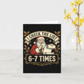 Xmas 67 Six Seven Meme Santa 67 I Check The List 6 Karte (Gelbe Blume)