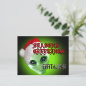 xmas_alien_card feiertagspostkarte (Stehend Vorderseite)