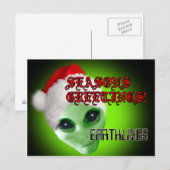 xmas_alien_card feiertagspostkarte (Vorne/Hinten)