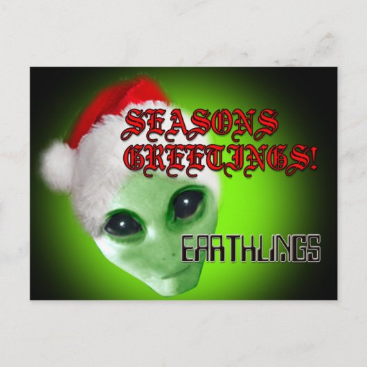xmas_alien_card feiertagspostkarte (Vorderseite)