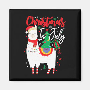 Xmas Alpaka Lama - Weihnachten im Juli Magnet