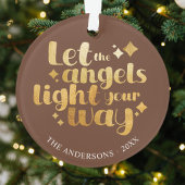 Xmas Angel Light Foto Brown Gold Ornament
