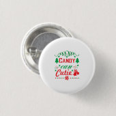 Xmas Art Candy Can Süsse Button (Vorne & Hinten)