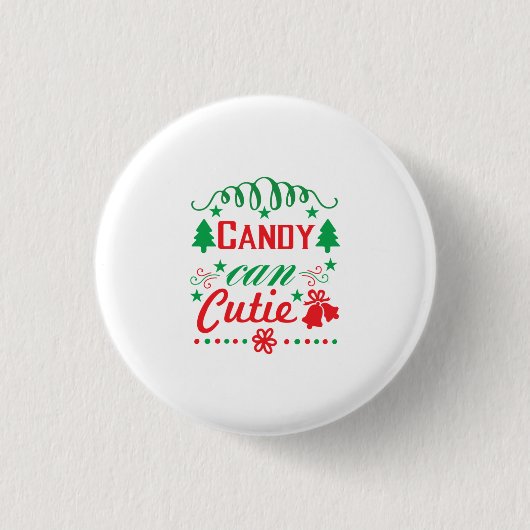 Xmas Art Candy Can Süsse Button (Vorderseite)