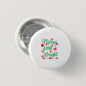 Xmas Art fröhlich und hell Button (Vorne & Hinten)