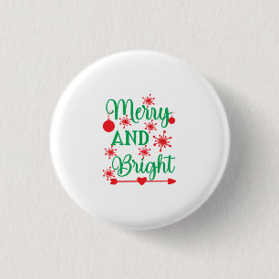 Xmas Art fröhlich und hell Button