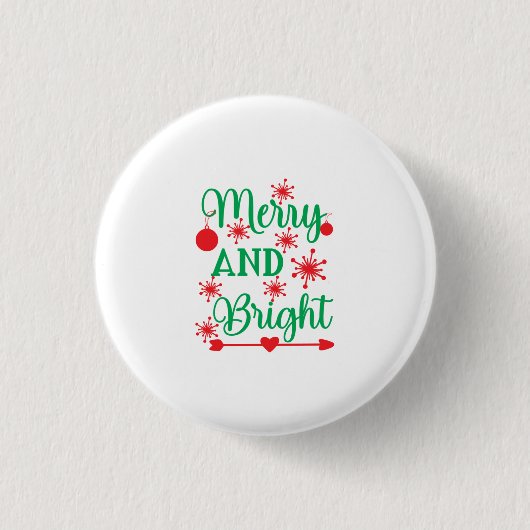 Xmas Art fröhlich und hell Button (Vorderseite)