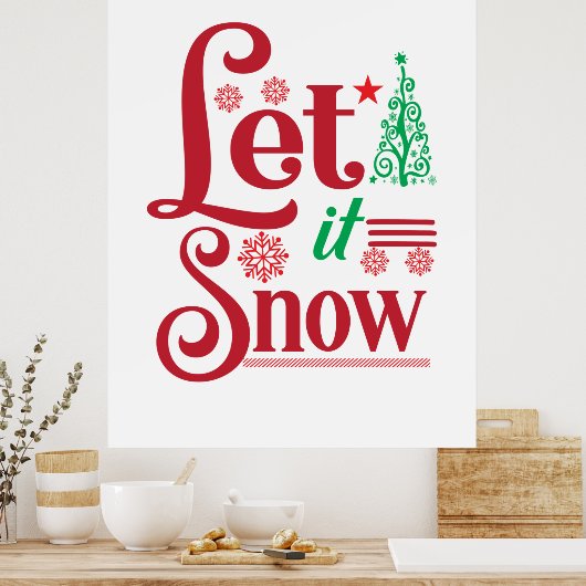 Xmas Art Lass is Snow Poster (Küche)