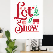 Xmas Art Lass is Snow Poster (Heimbüro)