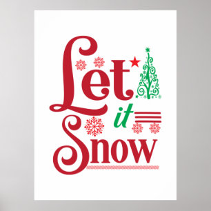 Xmas Art Lass is Snow Poster
