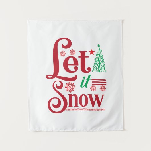 Xmas Art Lass is Snow Wandteppich (Vorderseite)