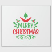 Xmas Art Merry Xmas Geschenkpapier (Flach)
