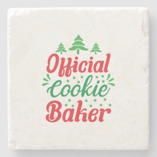 Xmas Art Offiziell Cookie Baker Steinuntersetzer (Vorderseite)