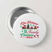 Xmas Art Old modische Weihnachten Button (Vorne & Hinten)