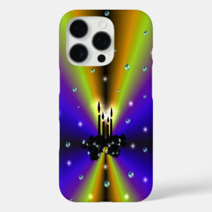 Xmas Artdeco Lila Gelber Regenbogen iPhone 16 Pro Hülle