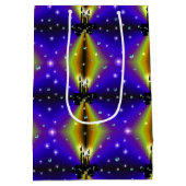 Xmas Artdeco Lila Gelber Regenbogen Mittlere Geschenktüte (Rückseite)