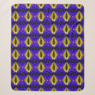 Xmas Artdeco Lila Gelber Regenbogen Sherpadecke
