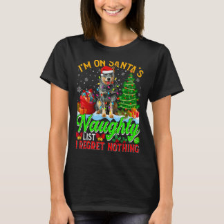 Xmas australischer Rinder-Hund auf dem schmutzigen T-Shirt
