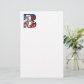 XMAS B SCHREIBEN /SANTA CLAUS MIT VIOLIN MONOGRAMM BRIEFPAPIER (Stehend Vorderseite)