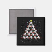 Xmas Badminton Player Shuttle Badminton Magnet (Vorderseite/Rückseite)