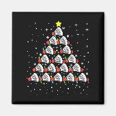 Xmas Badminton Player Shuttle Badminton Magnet (Vorne)