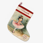 Xmas Ballerina Princess Weihnachts-Strumpf Großer Weihnachtsstrumpf (Vorderansicht (hängend))