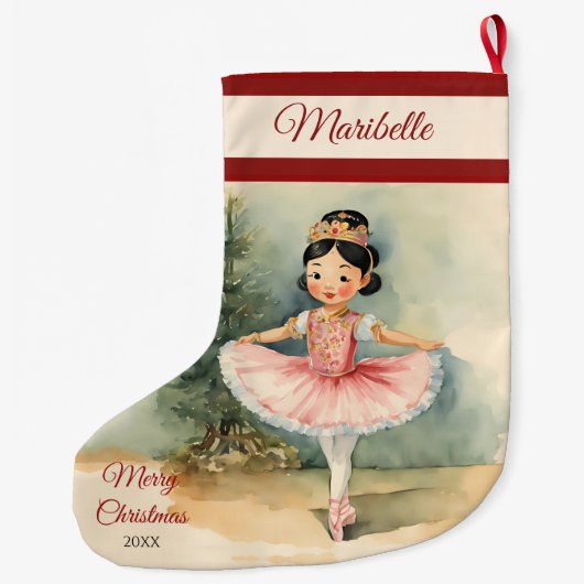 Xmas Ballerina Princess Weihnachts-Strumpf Großer Weihnachtsstrumpf (Rückseite)