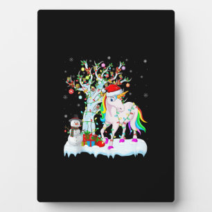 Xmas Baum Dekoration Beleuchtung Einhorn Weihnacht Fotoplatte