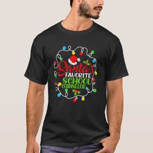 Xmas beleuchten den Lieblingsschulberater des Weih T-Shirt (Vorderseite)