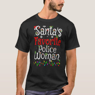 Xmas beleuchten die Lieblingspolizei des Weihnacht T-Shirt