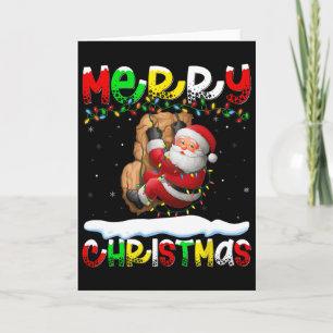 Xmas-Beleuchtung Santa-Felsenklettern Frohe Weihna Karte
