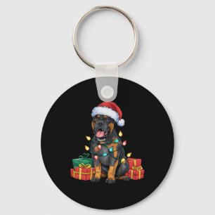Xmas-Beleuchtung Santa-Hut Cane Corso Hund Weihnac Schlüsselanhänger