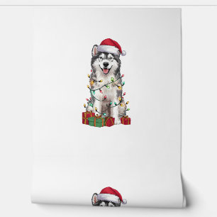 Xmas-Beleuchtung Santa Hut Irish Water Spaniel Hun Tapete