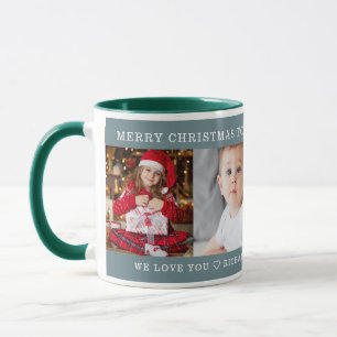 Xmas Best Opa Custom Foto Geschenk grün Tasse