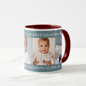 Xmas Best Opa Custom Foto Gift Maroon Tasse (VorderseiteRechts)