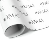 XMAS Black and White Trendy Personalisiert Geschenkpapier (Rolleneckpunkt)
