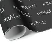 XMAS Black and White Trendy Personalisiert Geschenkpapier (Rolleneckpunkt)