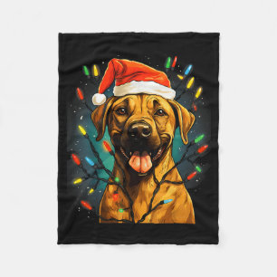 Xmas Black Mouth Cur Hund verhedderte Weihnachtsbe Fleecedecke
